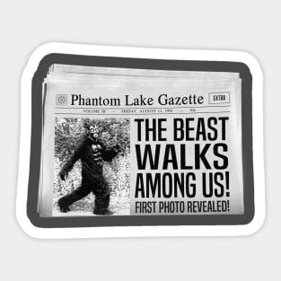 "The Phantom Lake Kids in The Beast Walks Among Us" Newspaper Sticker